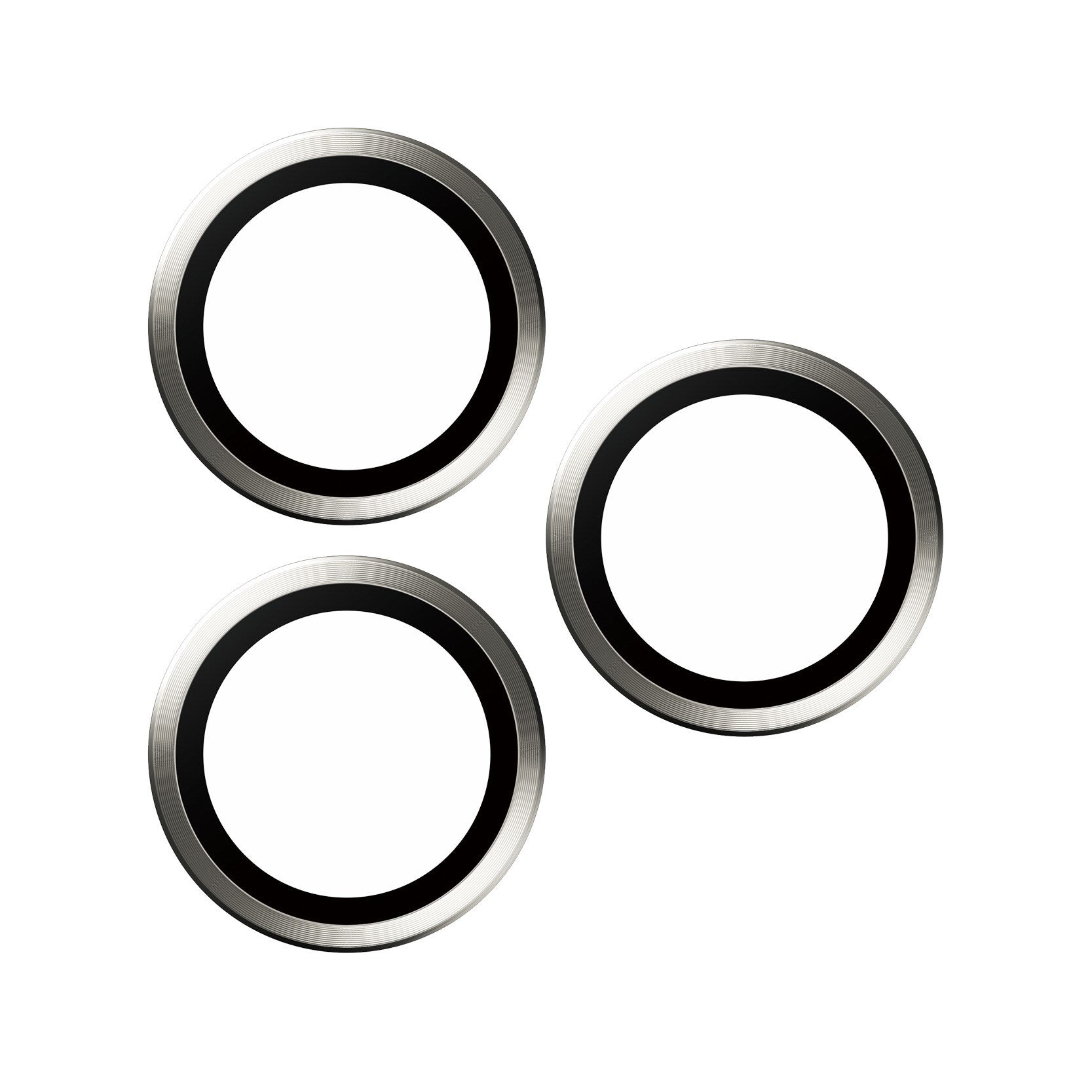 PanzerGlass® Hoops® White Titanium Camera Lens Protector iPhone 15 Pro | 15 Pro Max